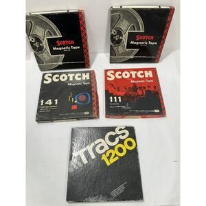 Lot Of 4 Scotch Magnetic Tapes - 111, 141, Tracks 1200 3M‎ 1200 Feet Used